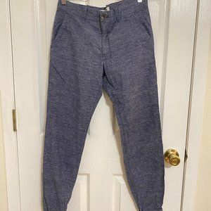 Express, striped Joggers, Size 28, Blue/white